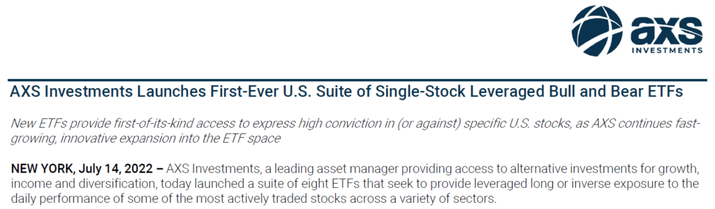 Single Stock Etfs